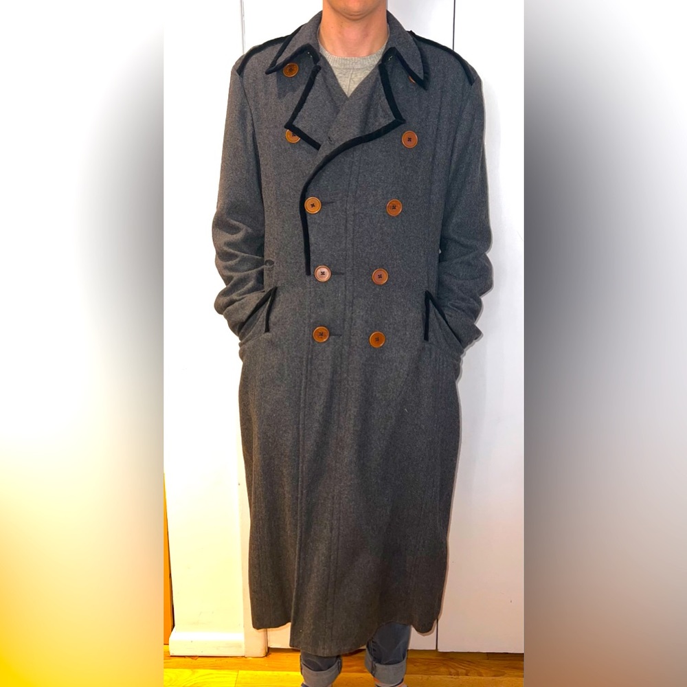 Paul Smith Tailored Overcoat Dark Grey